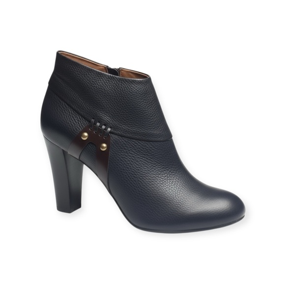 new Banfi Zambrelli ❁ Meadow Heeled Ankle Bootie Boots ❁ Black Leather 39 8.5 9 - Picture 15 of 16